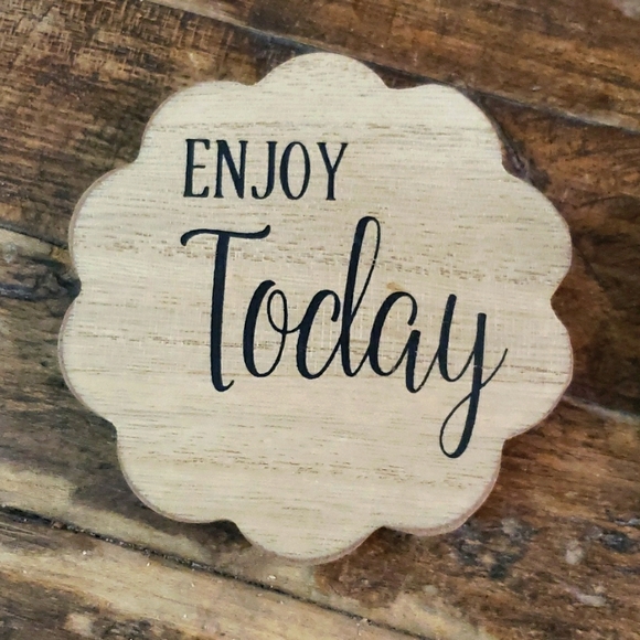 Wood Coasters set of 4, cork bottoms. - Picture 2 of 6